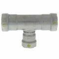 Escenografia 1 x 1 x 0.75 in. Steel Tee MegaPressG, Press x Press x Pipe Fitting, Black ES2940348